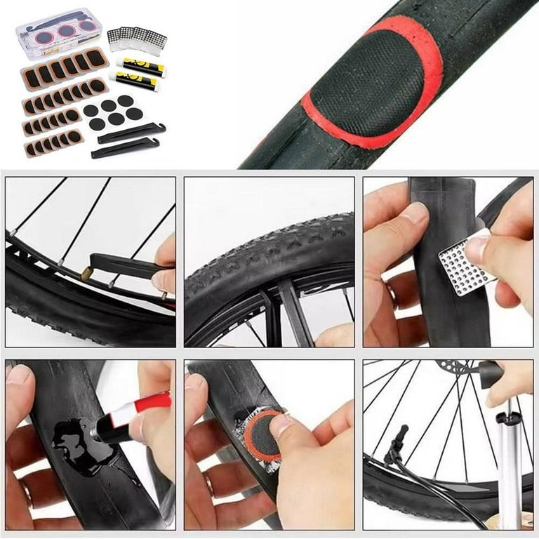 Portable Bicycle Tire Repair Kit, Includes Inner Tube Patches
