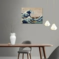 thumbnail image 3 of Canvas Print Wall Art The Great Wave Off Kanagawa by Hokusai Cultural Reproduction Picture Artwork 12x16 inch for Living Room, 3 of 5