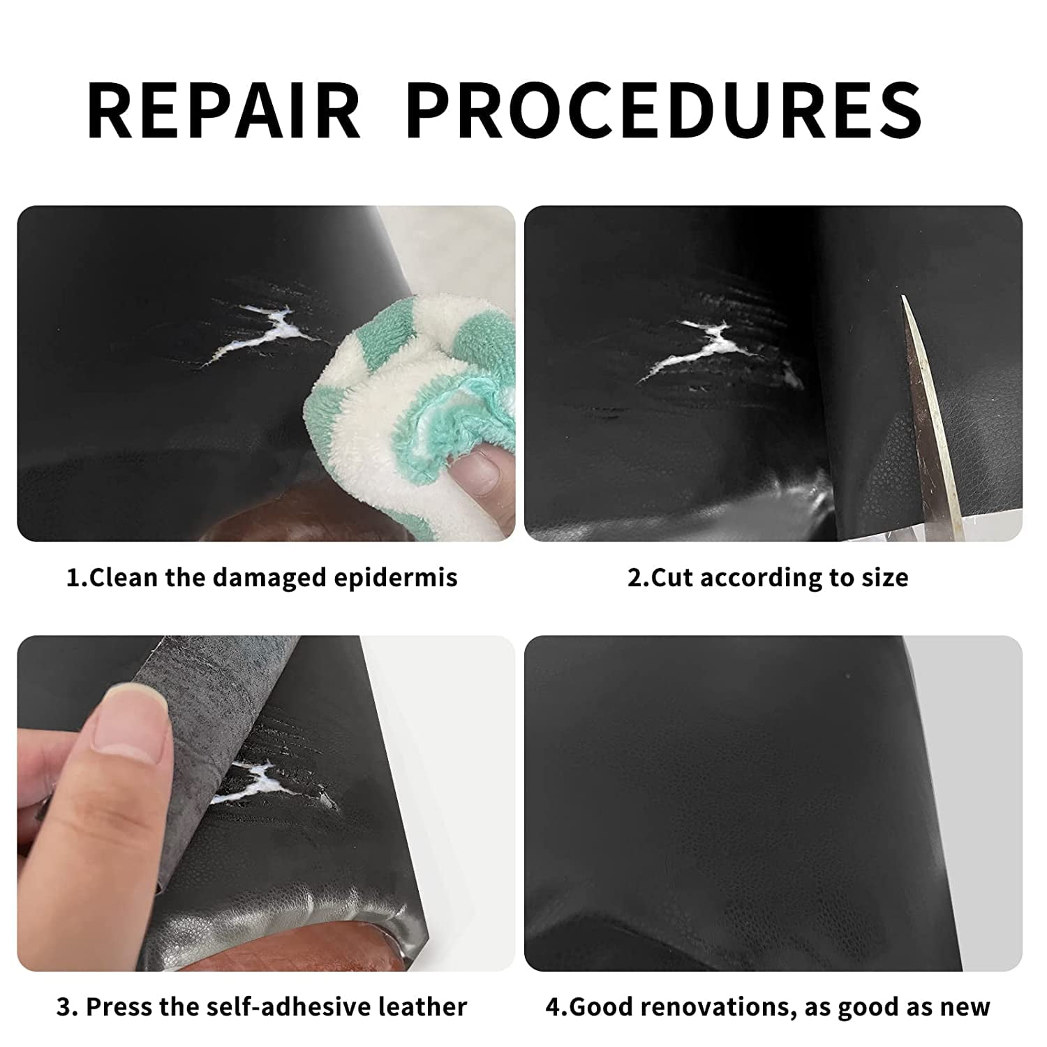 Leather Repair Patch, 16X119 inch Self Adhesive Leather Repair Waterproof,DIY Large Leather Repair Tape for Couches, Furniture, Car Seats, Cabinets, Wall, Handbags (16X98 inch, Dark Brown)