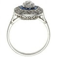 thumbnail image 2 of Cushion Cut Diamond Ring, Bezel Set Diamond Engagement Ring, Square Sapphire Halo Diamond Ring, Art Deco Cluster Diamond Wedding Ring, 925 Sterling Silver, 2.2 Ct Simulated Diamond, 2 of 5
