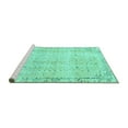 thumbnail image 2 of Ahgly Company Machine Washable Indoor Square Persian Turquoise Blue Traditional Area Rugs, 5' Square, 2 of 4