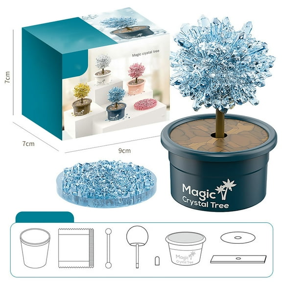 DIY Growing Kit Grow Trees in 24 Hours Educational Craft Kit with 1 colorful Growing Powders 1 1 Stir Sticks 1 measuring cups and 1 instruction manual Craft Kits(Blue)
