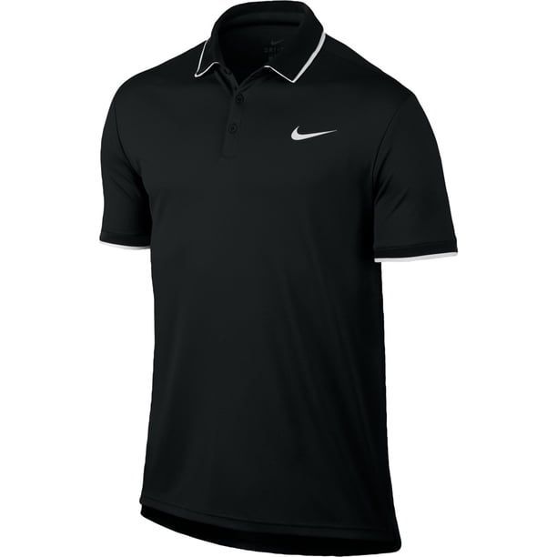 Nike Court Dry - Polo de rugby para hombre, color negro, pequeño