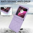 thumbnail image 3 of Allytechgroup Moto Razr 40 Ultra Case Cover with Long Shoulder Strap, Premium PU Leather Slim Fit Anti-Scratch Bumper Protective Phone Case Cover for Motorola Moto Razr 40 Ultra,Purple, 3 of 6