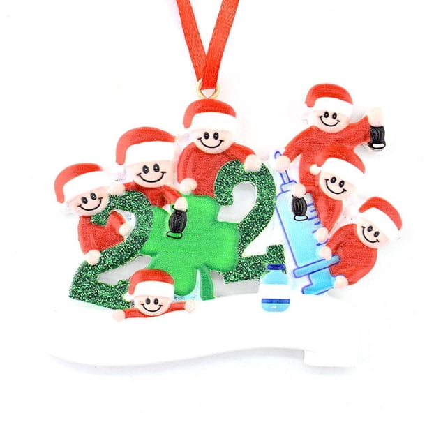 Resina De Navidad Navidad Familia Diy Bendiciones Escritas A Mano Colgantes De Muñeco De Nieve Regalo Para Amigo O Familia Advancent HA040823-17