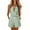 Green, variant on Womens Striped Pattern Sleeveless One Piece Jumpsuit with Functional Side Pockets Elastic Waist Loose Fit Full Length Casual Romper Trousers