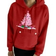 thumbnail image 4 of Enjoytime Women's Sweatshirt Christmas Cute Printed Long Sleeve Pullover Hoodies Casual Fall Winter Plus Size Womens Clothing Red L, 4 of 5