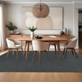 thumbnail image 4 of FairOnly 8'x10'Modern Solid Color Knitted Machine Washable Area Rug Low Pile Pet Friendly Non Slip Indoor Minimalist Rug for Living Room Dining Room,Black Grey, 4 of 8