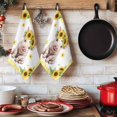 thumbnail image 6 of Sunflower Pig Kitchen Towels Set of 1, Summer Eucalyptus Yellow Plaid Absorbent Dish Towels for Kitchen, Microfiber Hand Towel, Quick Drying Tea Towel for Cleaning Decorative Dishcloths, 6 of 7