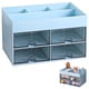 thumbnail image 2 of Organizador de escritorio con cajón, caja de almacenamiento para cosméticos, organizador de papelería multifunción, 2 of 5