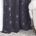 thumbnail image 5 of Aurora Home  Silver Foil Snowflake Thermal Insulated Blackout Curtains Grey - 84"L, 5 of 5