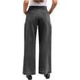 thumbnail image 5 of Women High Waisted Wide Leg Pleated Jeans Loose Elastic Denim Pants with Pockets, 5 of 6