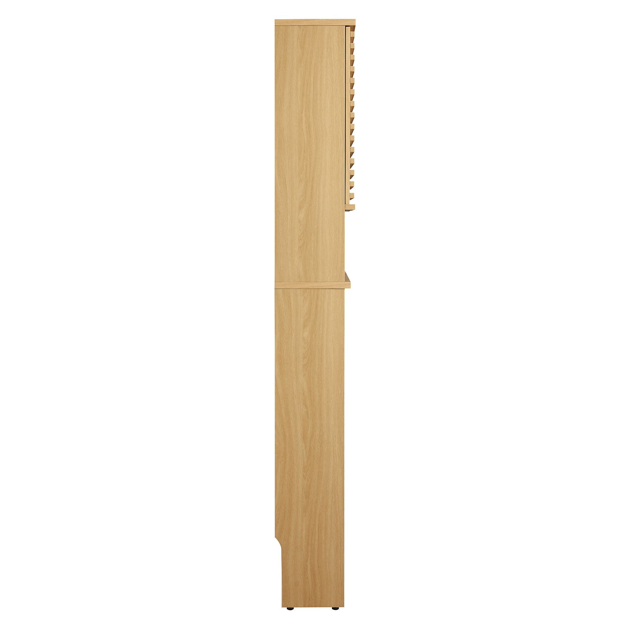 Render Over the Toilet Bathroom Storage Cabinet in Oak