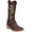 Brown, variant on Women’s Floral Embroidered Harness Square Toe Brown Cowgirl Cowboy Boot
