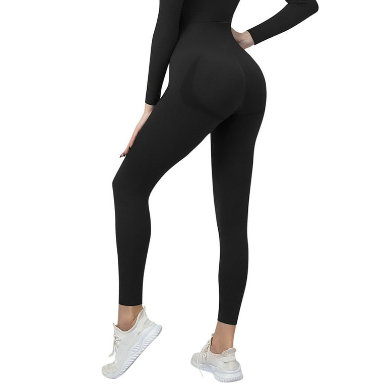 Aayomet Yoga Pants Leggings with Pockets for Women(Reg & Plus Size) - High  Waist Tummy Control Yoga Pants with Pockets for Workout,Black L 