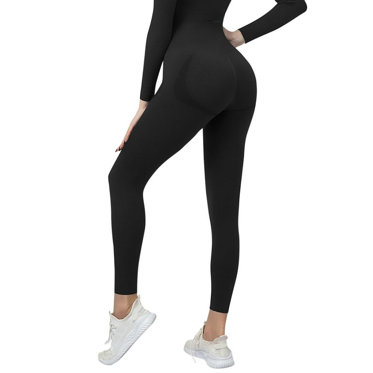  SEEMLY Thick High Waist Yoga Pants with Pockets, Tummy Control Workout  Running Yoga Leggings for Women Black : Clothing, Shoes & Jewelry