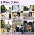 thumbnail image 2 of Unique Bargains Hands Free Dog Leash No Pull Bungee Dog Leash for One Large Dog Up to 440 Ib W/ Car Seatbelt Rose Red, 2 of 7