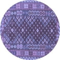 thumbnail image 1 of Ahgly Company Indoor Round Southwestern Blue Country Area Rugs, 4' Round, 1 of 4