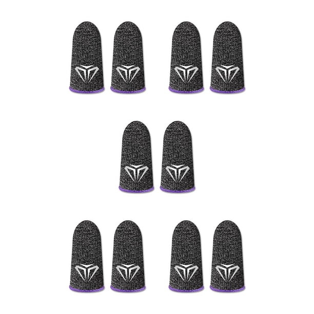 Matsuzay 5 pares de fundas para dedos para juegos de teléfonos móviles, guantes antideslizantes sensibles a prueba de sudor, fundas de fibra Type8 NO8