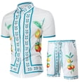 thumbnail image 2 of Pantalones cortos de manga corta para hombre, traje deportivo y de ocio de dos piezas Pompotops  oipoqjl35362, 2 of 9