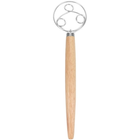 Flour Whisk Kitchen Wood Handle Almond for Baking Mixer Machine