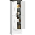 thumbnail image 1 of HOMCOM 71" Pantry Cabinet, Kitchen Storage Cabinet with 2 Doors, White, 1 of 10
