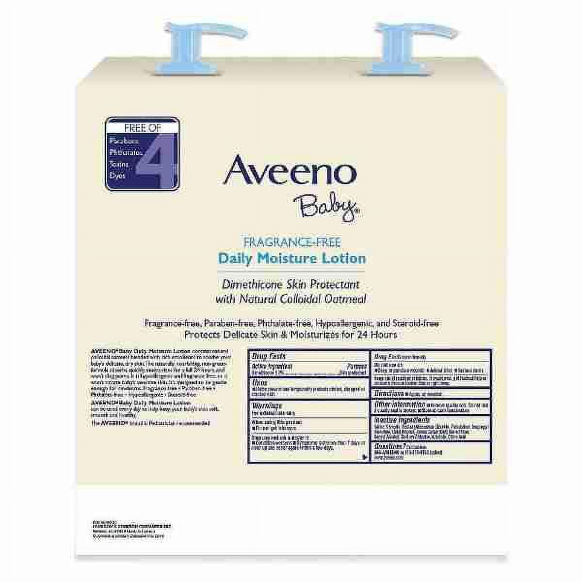 Aveeno Baby Daily Moisture Lotion with Natural Collodal Oatmeal, 18 fl oz, 2 Pack