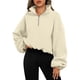 thumbnail image 3 of Sudaderas,Sudadera polar con media cremallera para mujer, cuello alto, poliéster, manga larga, informal, para usar en casa, sopatenor, 3 of 8