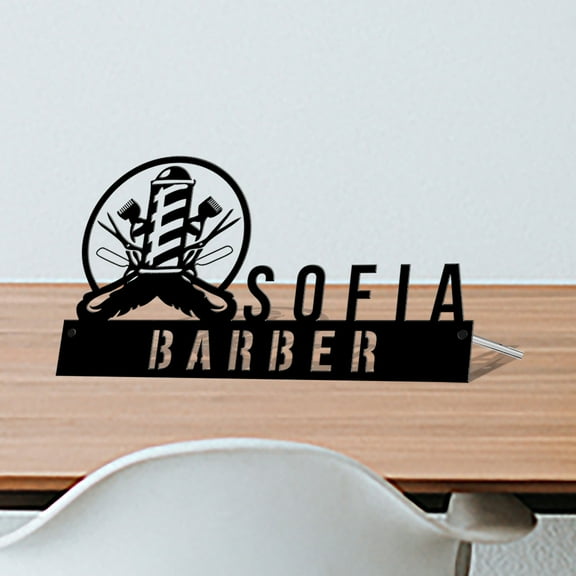 Custom Barber Desk Name Plate,Barber Metal Nameplate For Desk,Desk Nameplate, Office Decor,Desk Name Plate,Job Title Decor
