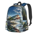 thumbnail image 1 of Disketp Largemouth Bass Jumping Out of The Water Mochila Escolar de Gran Capacidad y Peso Ligero, Mochila de Viaje Ideal para Escuela, Trabajo y Uso Diario, Cómoda y con Estilo, 1 of 8