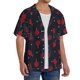 thumbnail image 2 of Balery Ping Pong Camisa Casual de Manga Corta con Botones para Hombre, Texturizada, Estilo Cubano, para Playa, Verano-4X-Large, 2 of 5