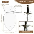 thumbnail image 2 of 2/3 Pcs Wall Mounted Sword Hook Acrylic Single Sword Vertical Display Rack for Vertical Displaying Easy to Install with Hardware, 2 of 9