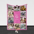 thumbnail image 3 of Customized Photo Collage Blanket-Wedding Blanket. Soft Fleece Throw Blanket, Personalized Picture Blanket. Gift for Wedding, Christmas, Birthday & Anniversary.(Photo Blanket- 07, 50" X 60") A Blankets, 3 of 5