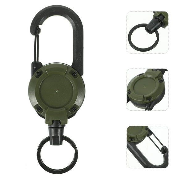 CATIEBYE Multi Functional Outdoor Carabiner Keychain with Automatic Rebound for Hiking and Climbing