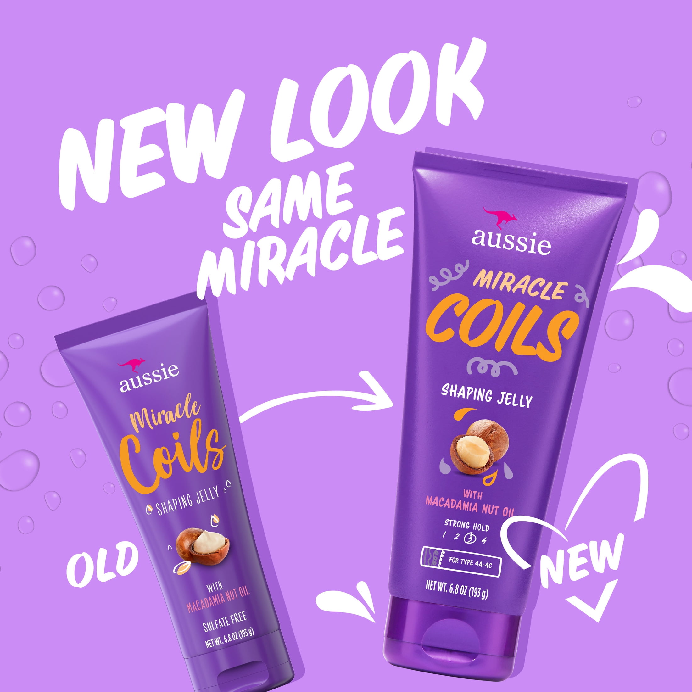 (3 pack) Aussie Miracle Coils Sulfate-Free Shaping Jelly with Cocoa Butter 6.8 fl oz