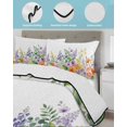 thumbnail image 3 of Twin XL Quilt Bedding Set, Pink Orange Flowers Reversible Summer Quilt 3 Pieces, Spring Floral Farmhouse Botanical Lightweight Bedspreads Coverlets with 2 Pillow Shams for All Seasons, 3 of 5
