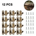 thumbnail image 2 of 12Pcs Jewelry Box Decorative Latch Lock Jewelry Wooden Box Hasp Latch Hook - Right Latch Buckle - Wooden Jewelry Box Right Latch Horn Lock Padlock With Screws - Green bronze, 2 of 6