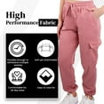 thumbnail image 5 of SPXTREME [2 Pack] Women's Sweatpants Cargo Jogger Soft Fleece Adjustable Pants, Sizes S - 2XL, 5 of 9