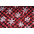 thumbnail image 2 of Gift Wrapped Fall Winter Soft Lightweight Holiday Sheer Infinity Christmas Scarf for Women Girls Red Plaid Snowfalke, 2 of 5