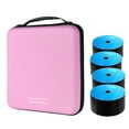 thumbnail image 4 of (4 pack) CD Case, 192 Capacity EVA DVD Case Pink Portable Zipper Holder Disc Storage Organizer Wallet, 4 of 8
