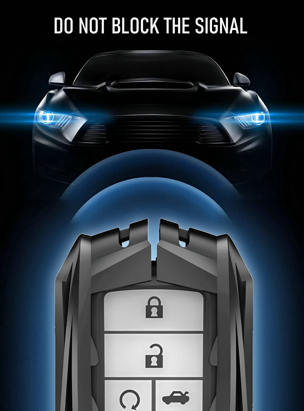 for Honda Key Fob Cover Smart Key Case Holder Compatible for Accord CRV Ridgeline Pilot Civic Odyssey
