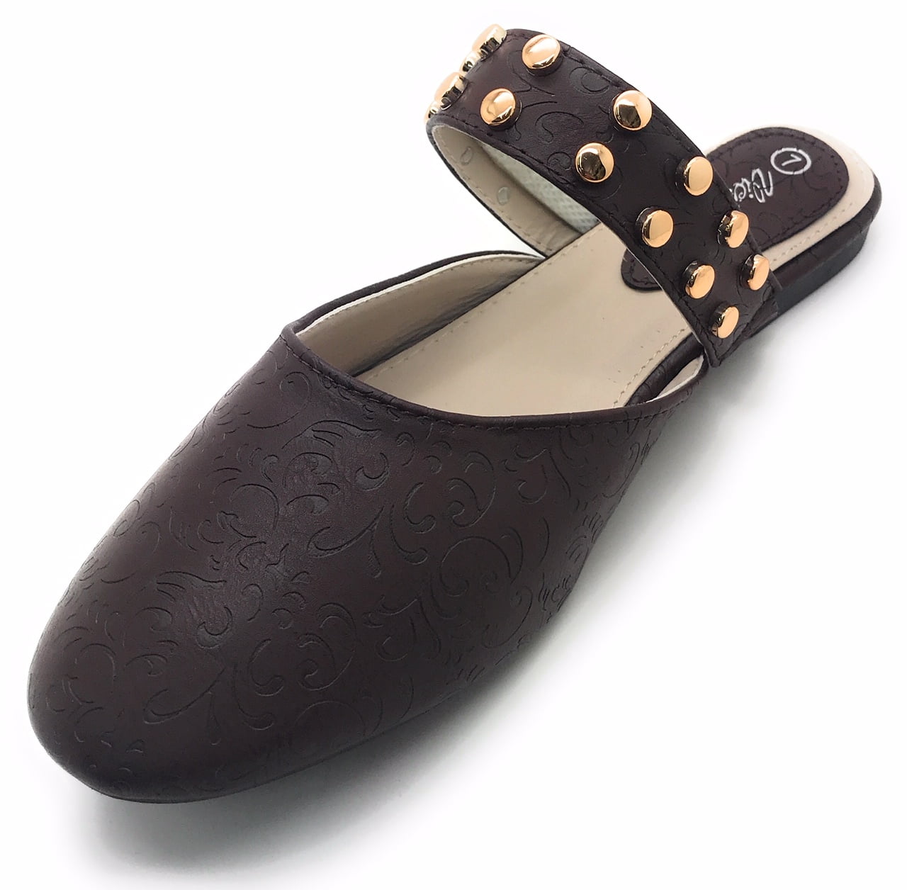 Victoria K Floral Textured Slip On Mules (Women)