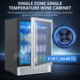 thumbnail image 3 of Beverage Refrigerator - 120 Cans Capacity Cooler, Under Counter Fridge with Glass Door,LED Touch Control, Safety Locks, Removable Racks, For Kitchen, Bar, Office, Built-in/Freestanding, 3 of 9