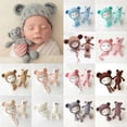 thumbnail image 3 of Newborn Baby Girl Boy Crochet Knit Costume Bear Hat Set Photography Photo Props, 3 of 5