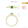thumbnail image 6 of ANGARA Natural Emerald and Diamond Split Shank Ring in 14K Yellow Gold for Women (Size-5x3mm) | May Birthstone, Birthday, Anniversary, Jewelry Gift for Women | Natural Emerald Ring, 6 of 10