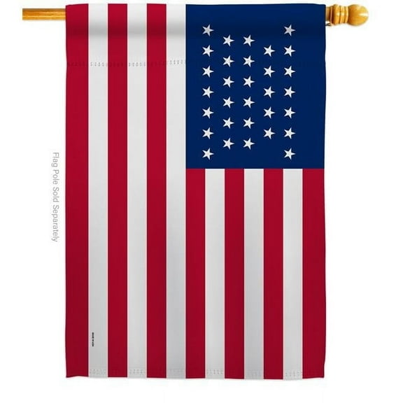 Americana Home & Garden H141111-BO 28 x 40 in. United State 1851-1858 American Old Glory House Flag with Double-Sided Decorative Banner Garden Yard Gift