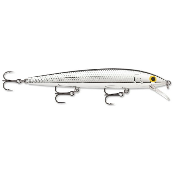 Rapala Husky Jerk 5 1/2" Fishing Lure, Pure Chrome, # 14, 5/8 oz