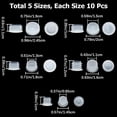thumbnail image 3 of 50PCS 5 Sizes Plastic Salt And Pepper Shaker Stopper 3/8 to 3/4 Inch Replacement Plug Bottle Stoppers Reusable Clear Round End Insert Bottle Inner Plugs for Bottles Pipes Metal Tubing Fence, 3 of 9