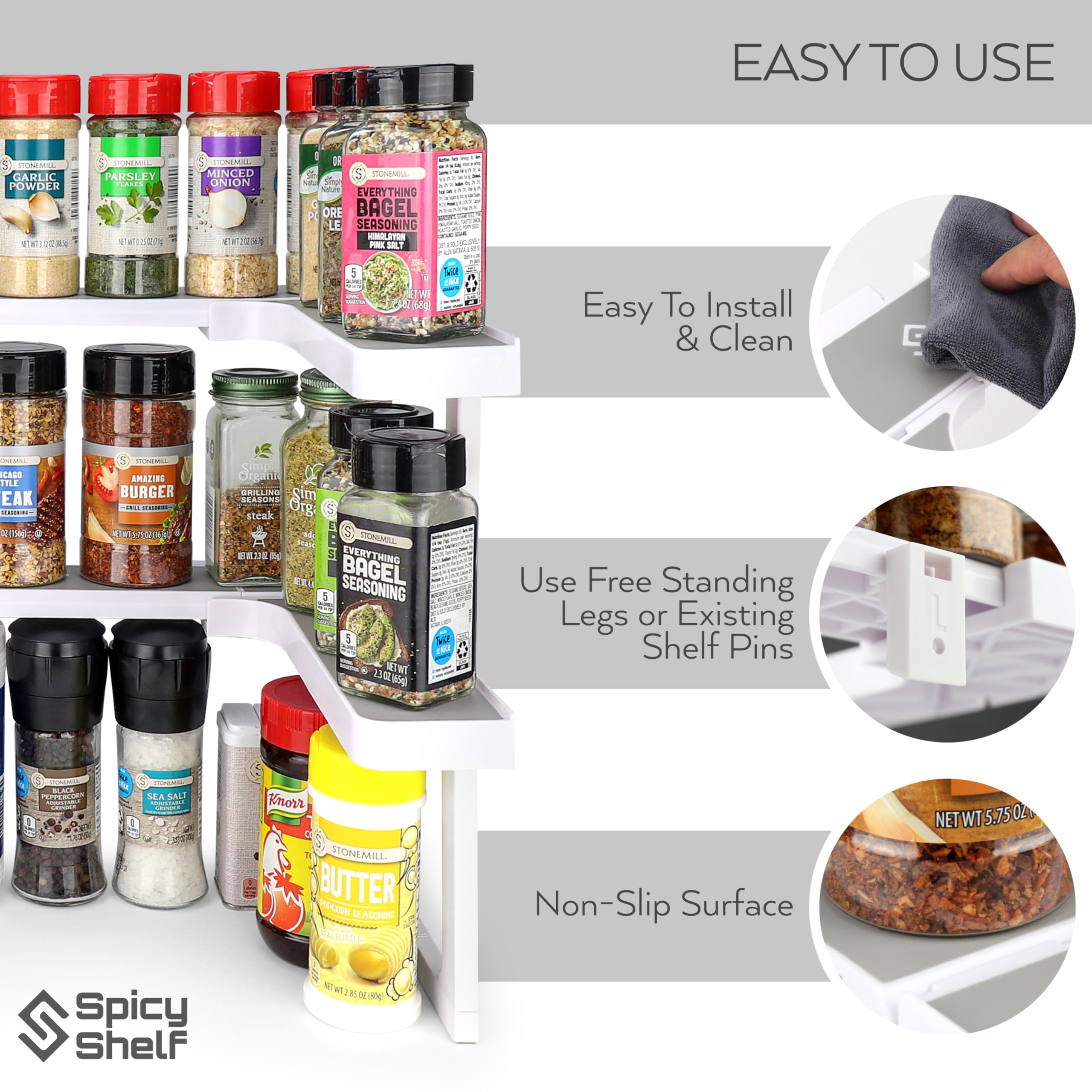 Spicy Shelf Premium 2-Tier Cabinet Organizer photo 7