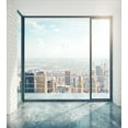 thumbnail image 3 of Modern Duvet Cover Set, Empty Loft Cityscape Apartment Buildings Industrial Landscape Image Print, Decorative 3 Piece Bedding Set with 2 Pillow Shams, King Size, Pale Grey and White, by Ambesonne, 3 of 3